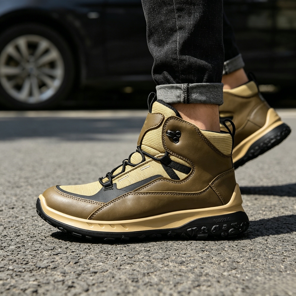 High Top Leather Shoes Men Lux - Outdoor Sport Brand Shoes review and price