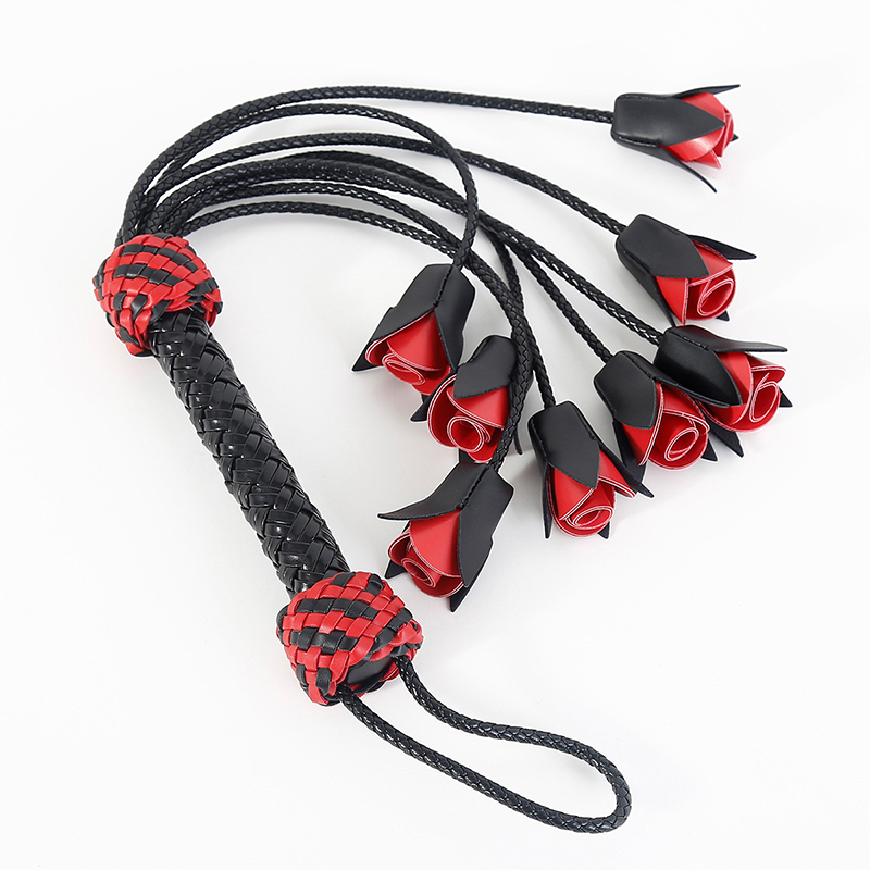 64.5cm Leather Handle Rose Top - Riding Crop Dressage review and price