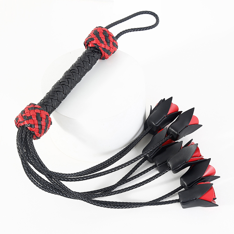 64.5cm Leather Handle Rose Top - Riding Crop Dressage review and price