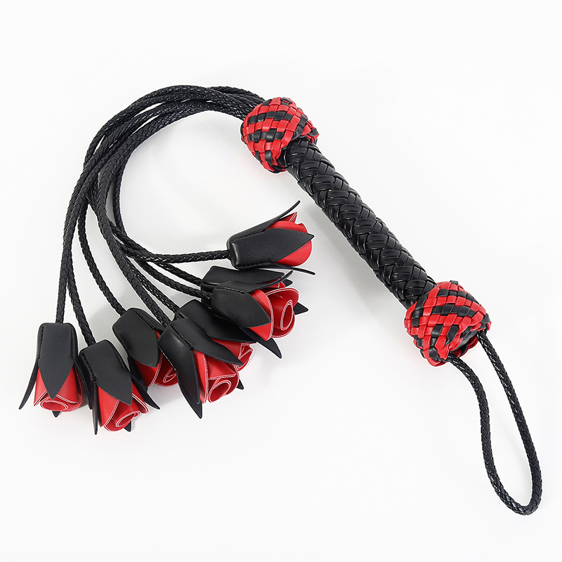 64.5cm Leather Handle Rose Top - Riding Crop Dressage review and price