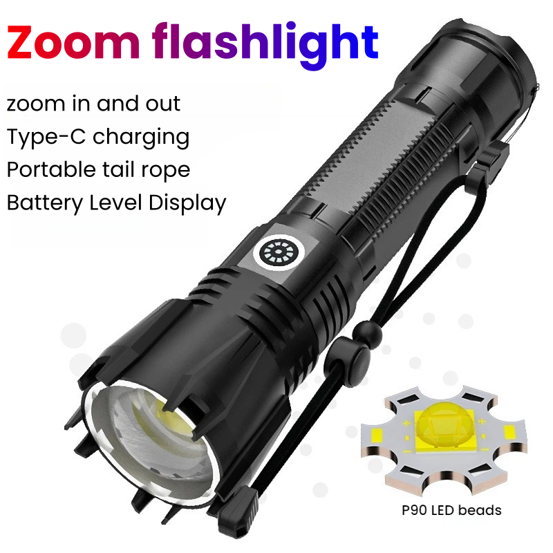 High-power P90 LED Flashlight  - Outdoor Spotlight review and price